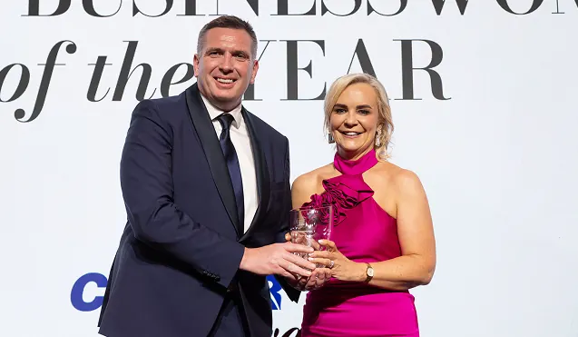 Award presentation at the Business Woman of the Year awards